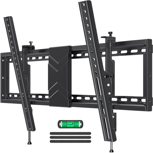 MOUNT PRO Tilting TV Wall Mount for Most 37-75 Inch TVs, TV Mount with Level Adjustment, Low Profile Wall Mount TV Bracket Fits 16", 18", 24" Studs, Max VESA 600x400mm, Holds Up to 99 lbs