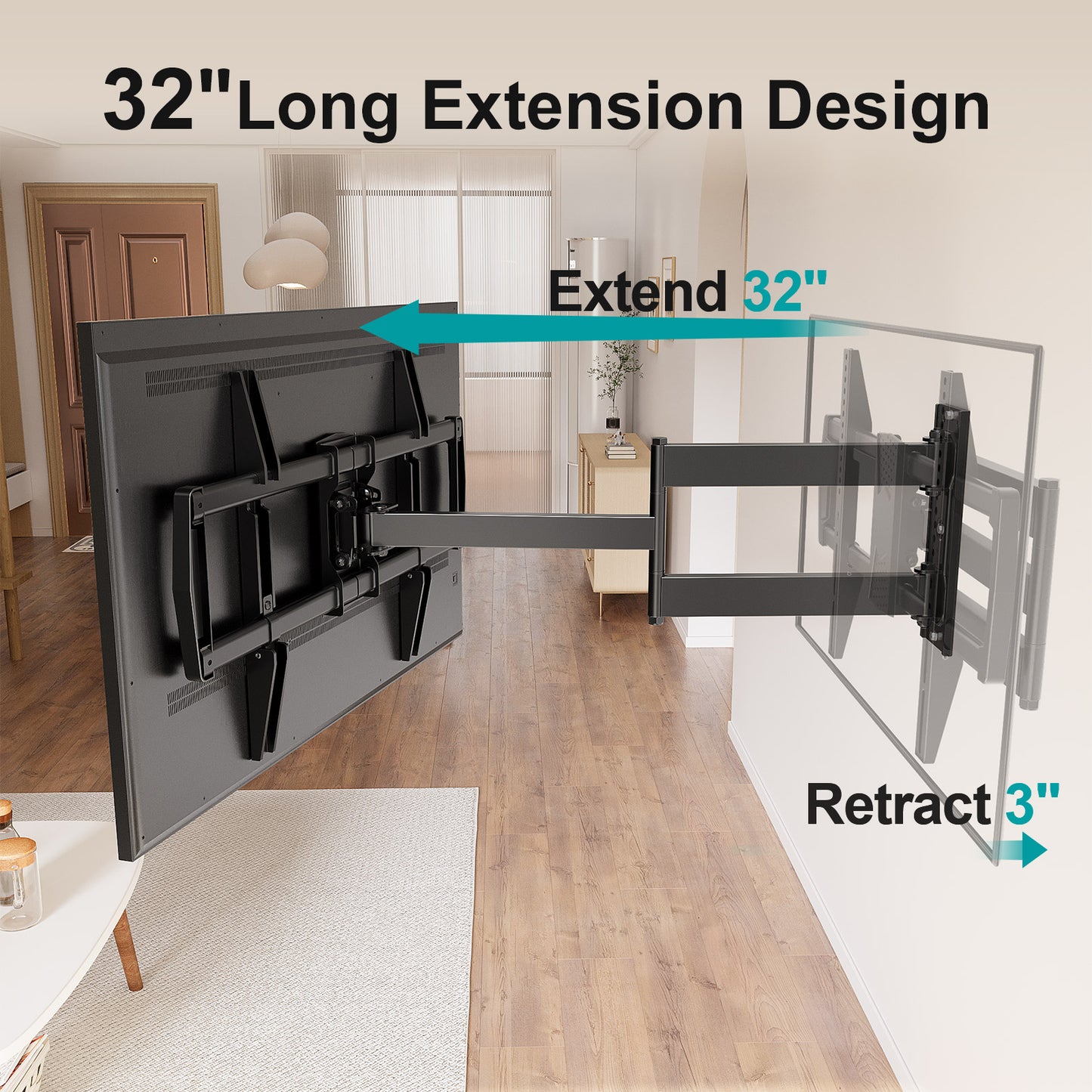 MOUNT PRO Long Arm TV Wall Mount for Most 32-75 Inch TVs TR0076