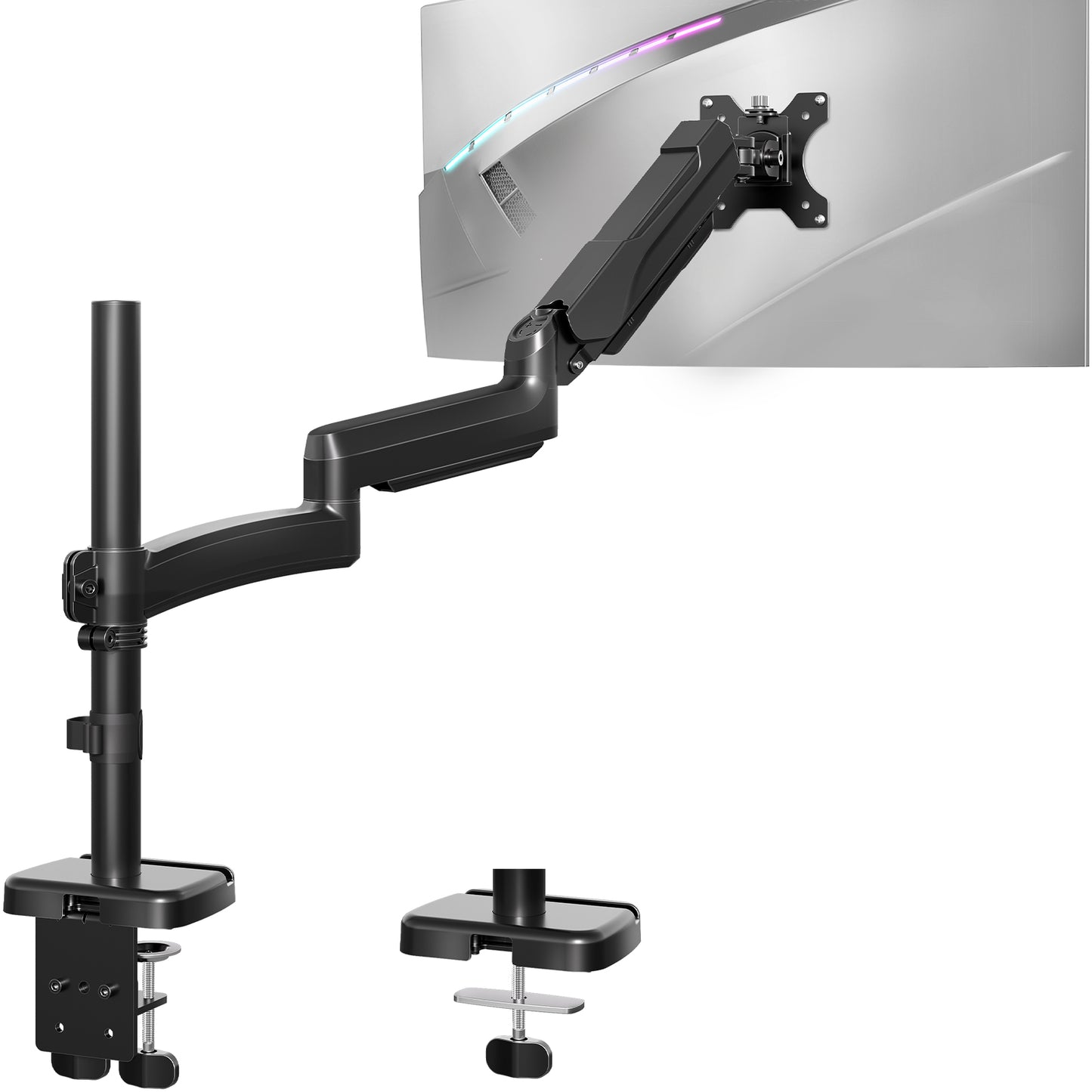 MOUNT PRO Single Long Monitor Arm, 13 to 32 inch Computer Monitor Desk Mount, Extra Long Adjustable Monitor Stand, Tall Monitor Mount with Tilt, Swivel, Rotation,  Hold up to 19.8lbs, VESA 75/100mm