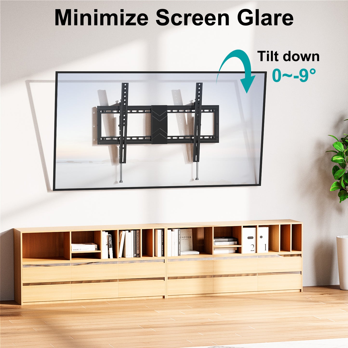 MOUNT PRO Tilting TV Wall Mount for Most 37-75 Inch TVs, TV Mount with Level Adjustment, Low Profile Wall Mount TV Bracket Fits 16", 18", 24" Studs, Max VESA 600x400mm, Holds Up to 99 lbs