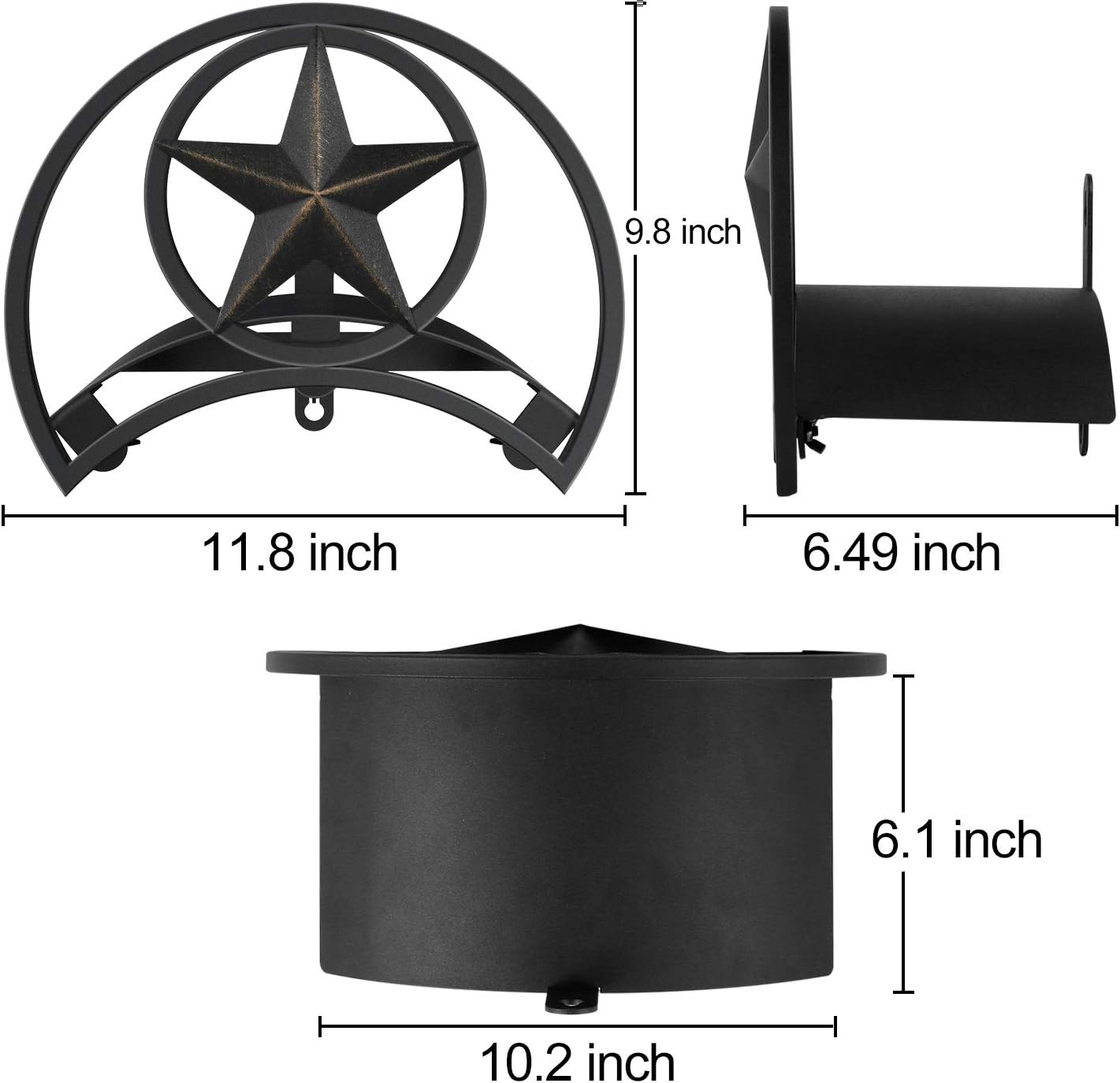GOFORWILD Garden Hose Holder, Decorative Hose Butler Sturdy Water Hose Rack, Durable Wall Hose Hanger, Holds 125-Feet of 5/8-Inch Hose, Hose Reel, Made of Gauge Steel (9.8)