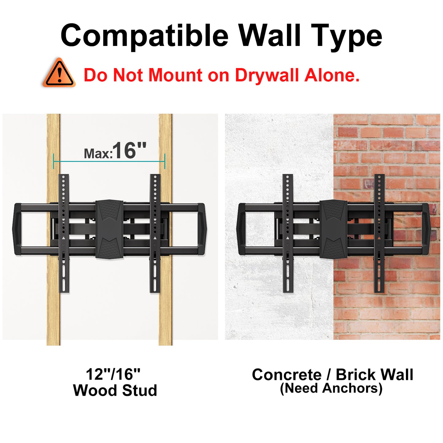 MOUNT PRO Full Motion TV Mount for Most 42-82 inch TVs TR0028