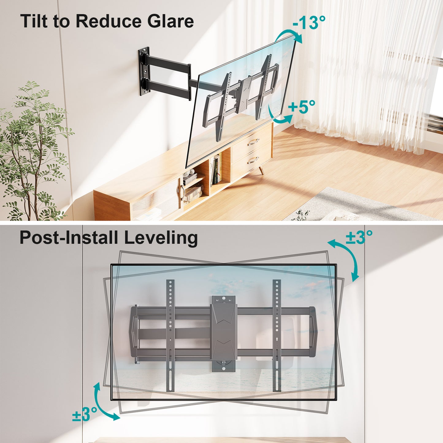 MOUNT PRO Long Arm TV Wall Mount for Most 32-75 Inch TVs TR0076