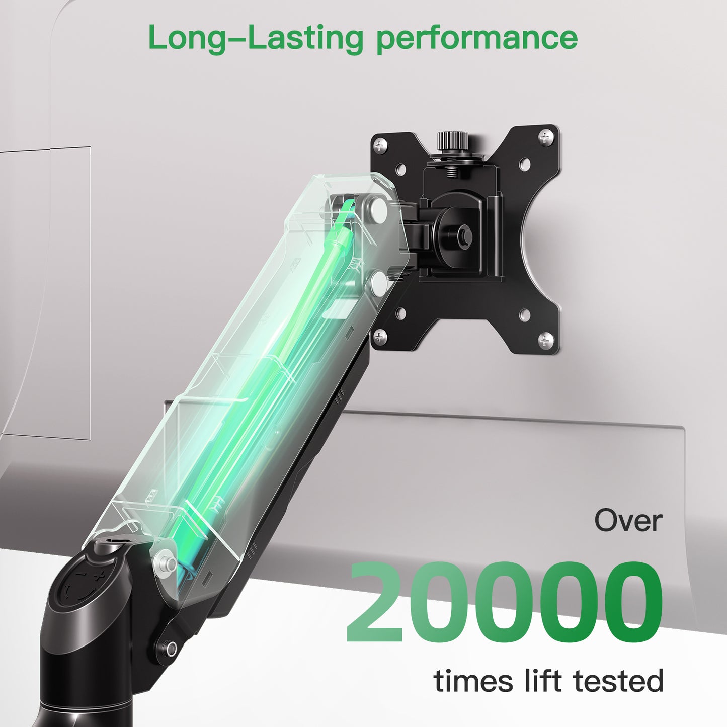 MOUNT PRO Single Long Monitor Arm, 13 to 32 inch Computer Monitor Desk Mount, Extra Long Adjustable Monitor Stand, Tall Monitor Mount with Tilt, Swivel, Rotation,  Hold up to 19.8lbs, VESA 75/100mm