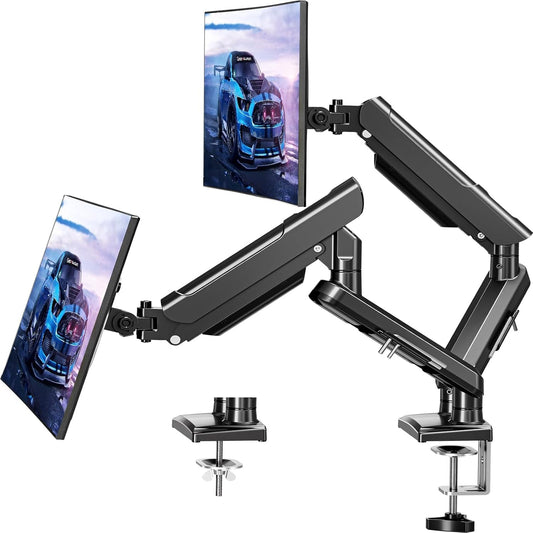 Freelift Pro Dual Monitor Mount for 2 Monitors up to 32 inches  Height Adjustable Gas Spring Double Monitor Stand PR5008B