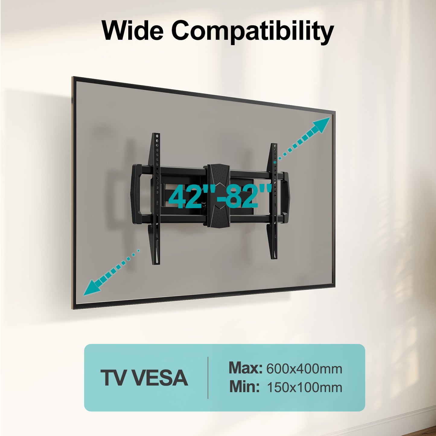 MOUNT PRO Full Motion TV Mount for Most 42-82 inch TVs TR0028