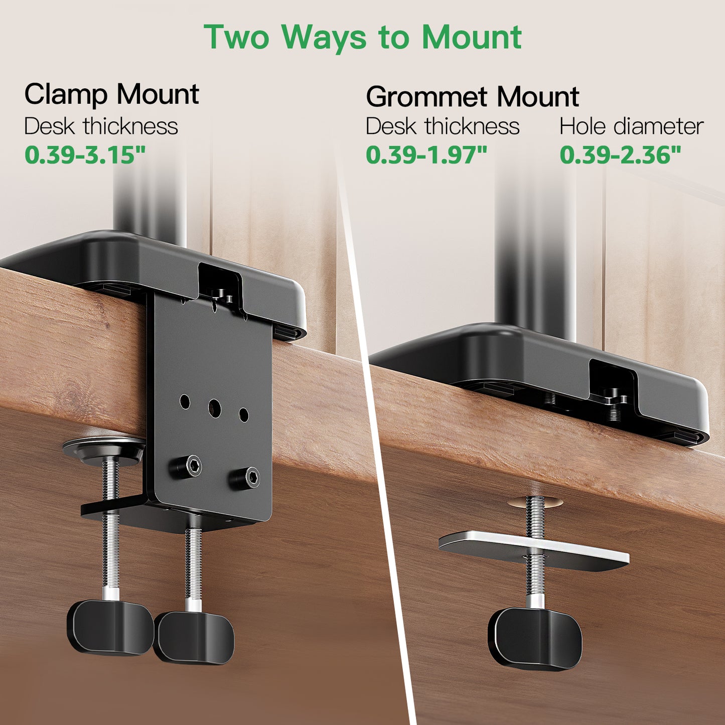 MOUNT PRO Single Long Monitor Arm, 13 to 32 inch Computer Monitor Desk Mount, Extra Long Adjustable Monitor Stand, Tall Monitor Mount with Tilt, Swivel, Rotation,  Hold up to 19.8lbs, VESA 75/100mm