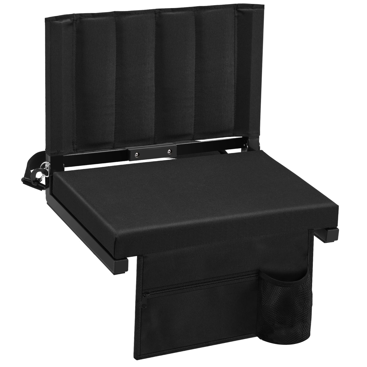 GOFORWILD portable folding stadium seats  with Back Support Bleacher Chairs with Back and Cushion Thick Padded Bleacher Seats Includes Shoulder Strap