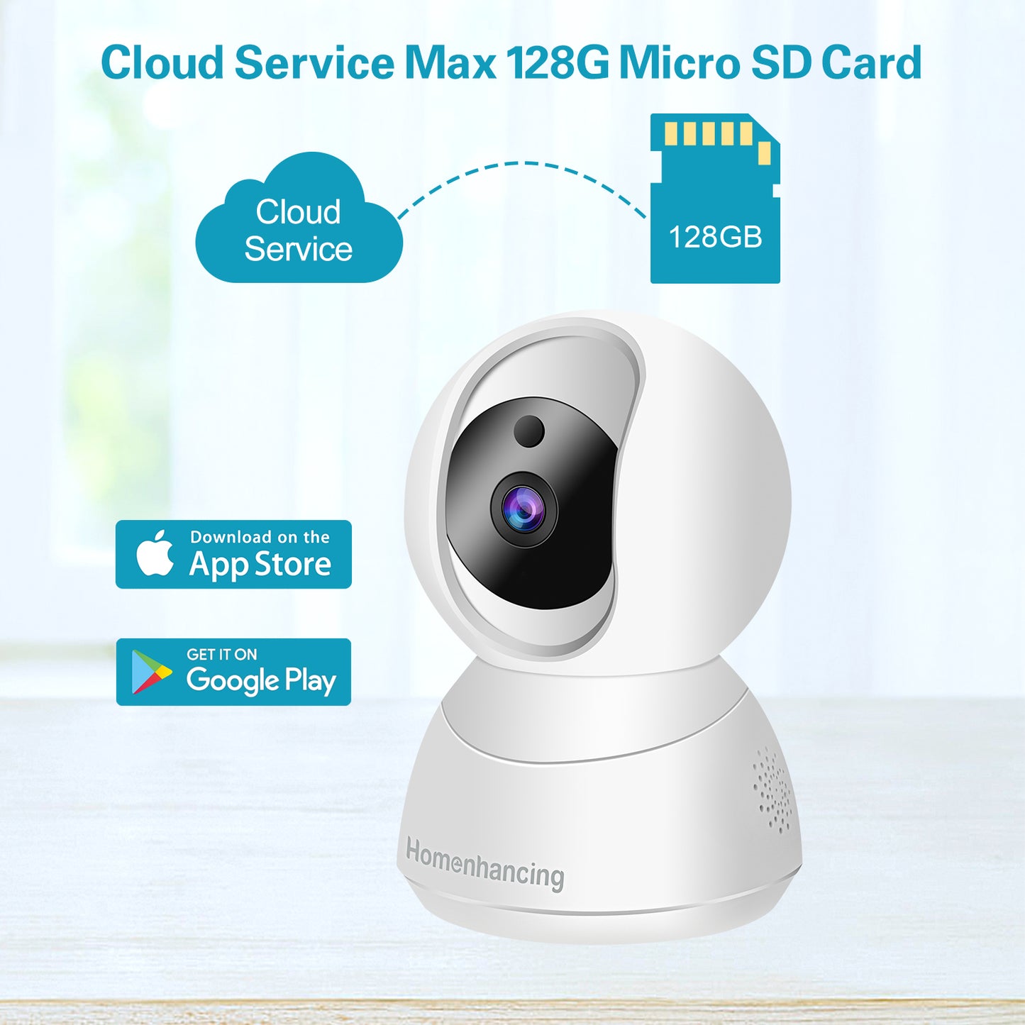 Homenhancing 1080P Wireless Dog Camera Home, Indoor Nanny Cam FHD, Security Wi-Fi Camera and Motion Tracking/Detection, Dome Camera Night Vision IP Camera