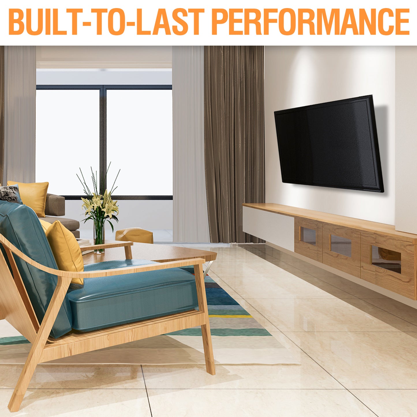 MOUNT PRO Tilting TV Wall Mount for Most 37-75 Inch TVs, TV Mount TV Bracket Holds up to 110lbs, Max 600x400mm