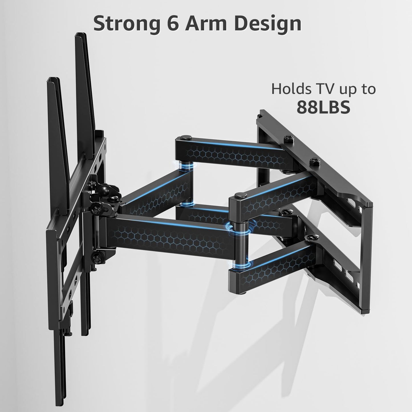 MOUNT PRO Full Motion TV Wall Mount for Most 26-64 Inch TVs, TV Bracket with Dual Swivel Articulating Arm Max VESA 400x400mm up to 88 lbs