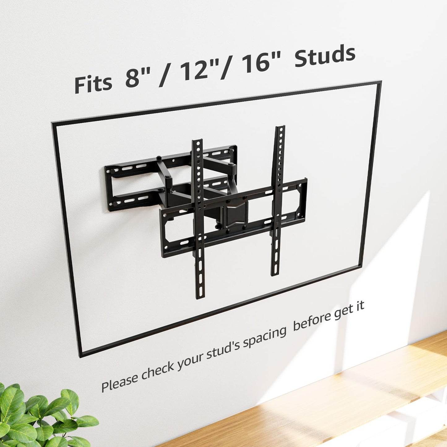 MOUNT PRO Full Motion TV Wall Mount for Most 26-64 Inch TVs, TV Bracket with Dual Swivel Articulating Arm Max VESA 400x400mm up to 88 lbs