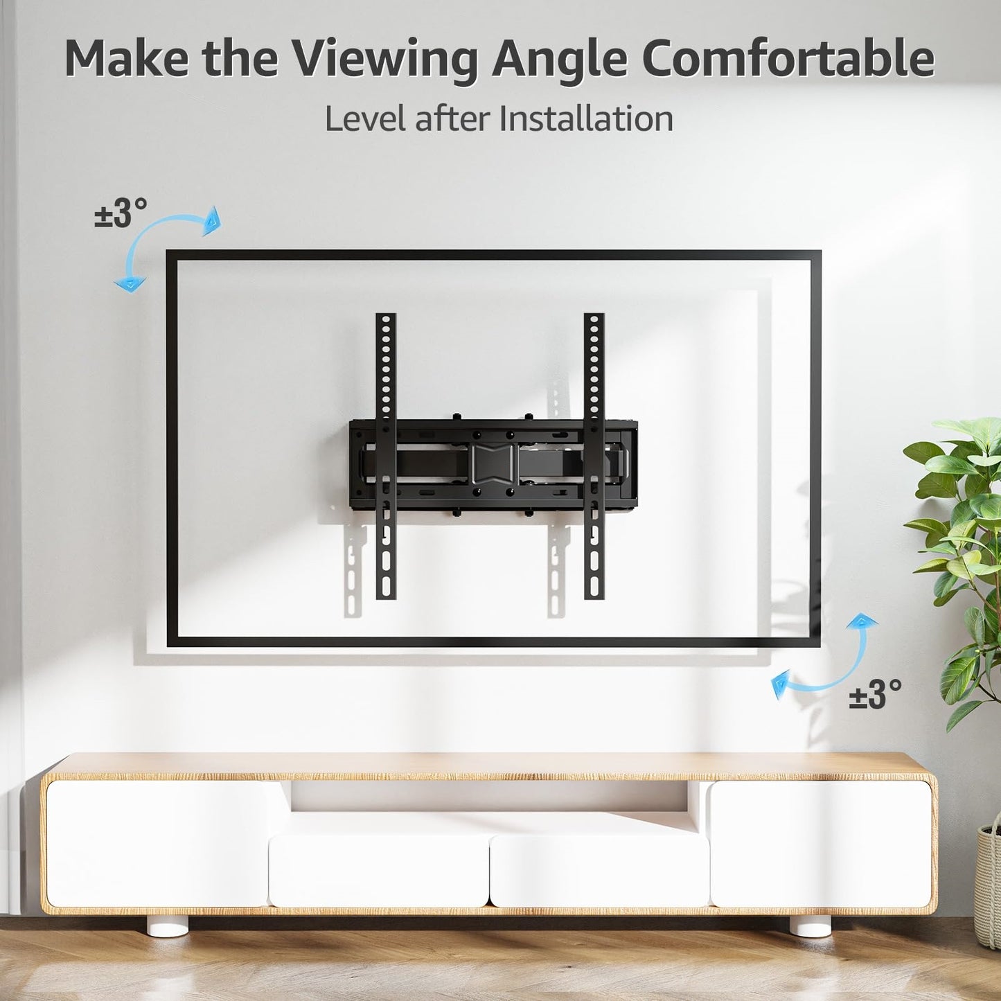 MOUNT PRO Full Motion TV Wall Mount for Most 26-64 Inch TVs, TV Bracket with Dual Swivel Articulating Arm Max VESA 400x400mm up to 88 lbs