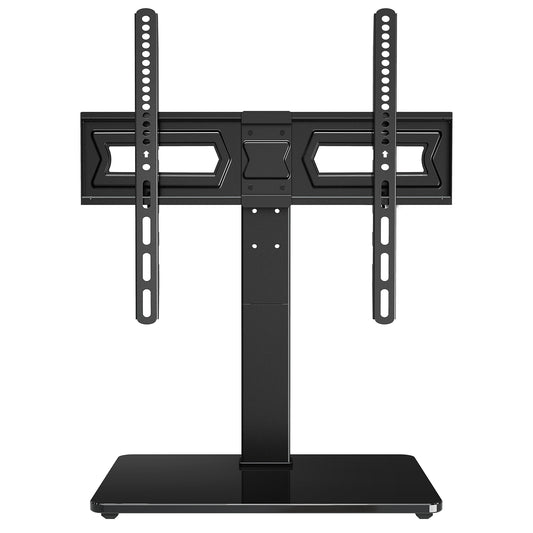 MOUNT PRO Swivel Universal TV Stand/Base - Table top TV Stands for 37 to 70 Inch LCD LED TVs - 9 Levels Height Adjustable TV Mount Stand with Tempered Glass Base, Holds up to 88lbs, Max VESA 600x400mm