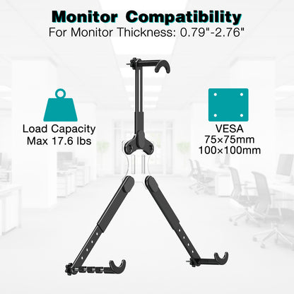 MOUNT PRO VESA Mount Adapter, Universal Non-VESA Monitor Mount Adapter for 19 to 32 inch Screens, Vesa Bracket 75x75mm/100x100mm, Hold up to Max 17.6lbs