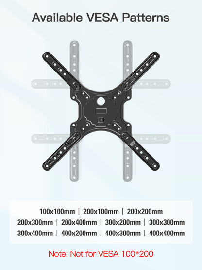 MOUNT PRO Full Motion TV Wall Mount for Most 20-55 inch Flat Curved TVs,Tilting TV Mount with Swivels Articulating Arms Max VESA 400X400mm, 77lbs
