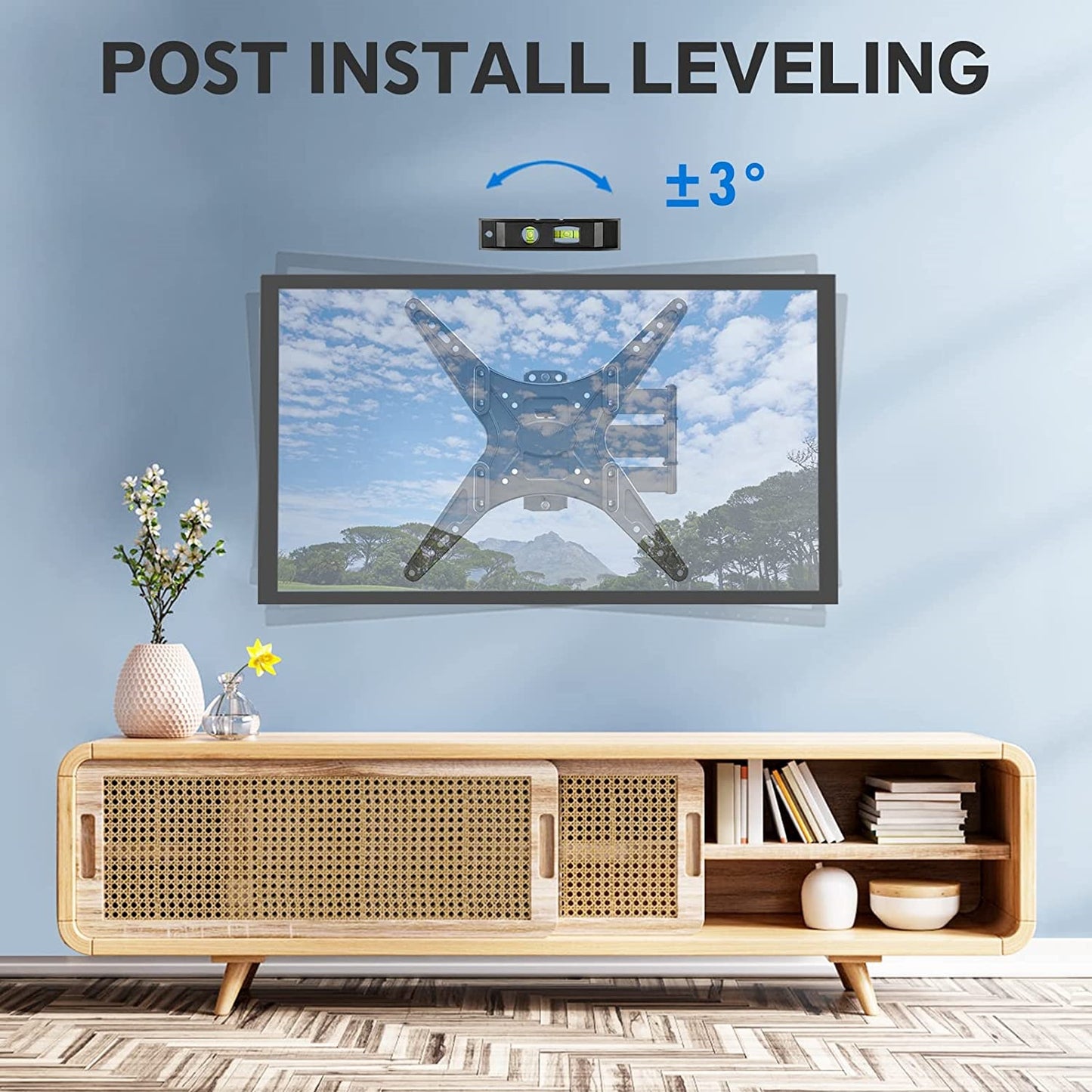 MOUNT PRO Full Motion TV Wall Mount for Most 26-55 Inch TVs, Tilting TV Mount Bracket with Swivels Articulating Arms Max VESA 400X400mm, 88lbs