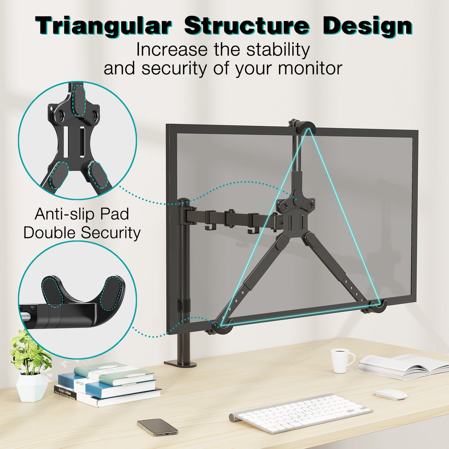 MOUNT PRO VESA Mount Adapter, Universal Non-VESA Monitor Mount Adapter for 19 to 32 inch Screens, Vesa Bracket 75x75mm/100x100mm, Hold up to Max 17.6lbs