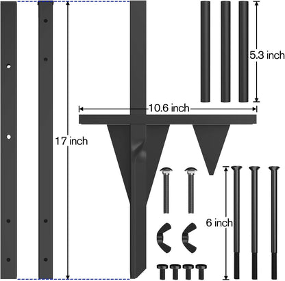 GOFORWILD Garden Hose Holder, Decorative Hose Butler Sturdy Water Hose Rack, Durable Wall Hose Hanger, Holds 125-Feet of 5/8-Inch Hose, Hose Reel, Made of Stainless Cast Aluminum, 7009