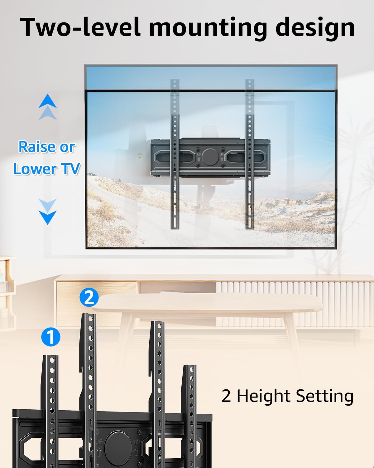 Mountory TV Mount  Full Motion Swivel TV Bracket