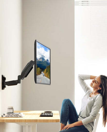 MOUNT PRO Monitor Wall Mount for Max 35 Inch/26.4lbs Ultrawide Computer Screen, Premium Heavy Duty Single Monitor Arm, Full Motion Wall Monitor Mount with VESA Extension Kit, Max VESA 200x200mm