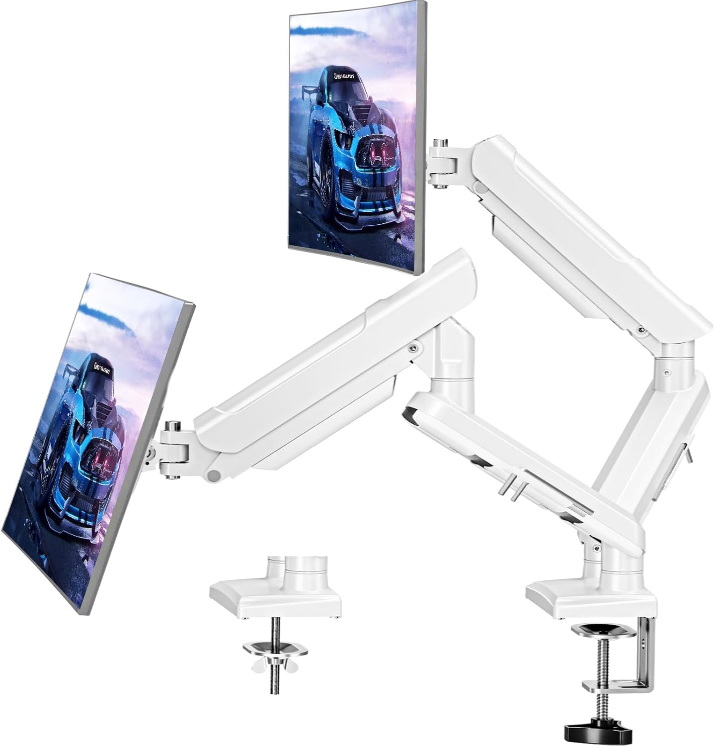 Freelift Pro Dual Monitor Mount Height Adjustable Gas Spring Double Monitor Stand for 2 Monitors up to 32" Monitors