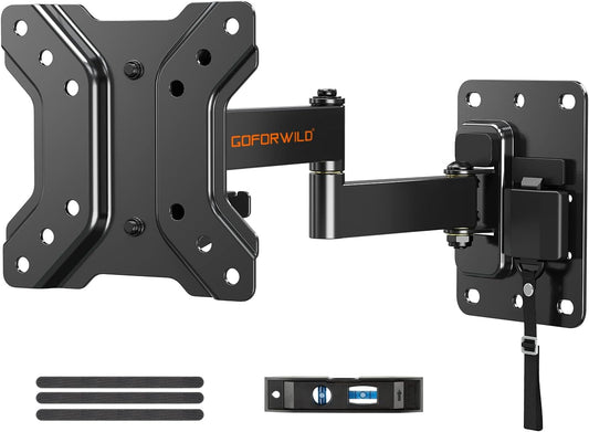 GOFORWILD Lockable RV TV Mount, Full Motion RV Mount for Most 10-26 inch TV, TV Wall Mount for Camper Truck Trailer Marine Boat Motor Home, Max VESA 100x100mm, up to 33LBS