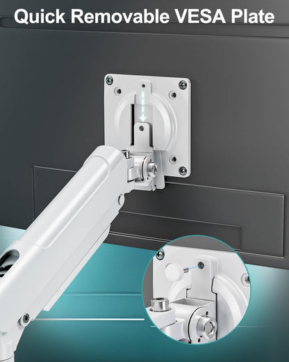 Freelift Pro Dual Monitor Mount Height Adjustable Gas Spring Double Monitor Stand for 2 Monitors up to 32" Monitors