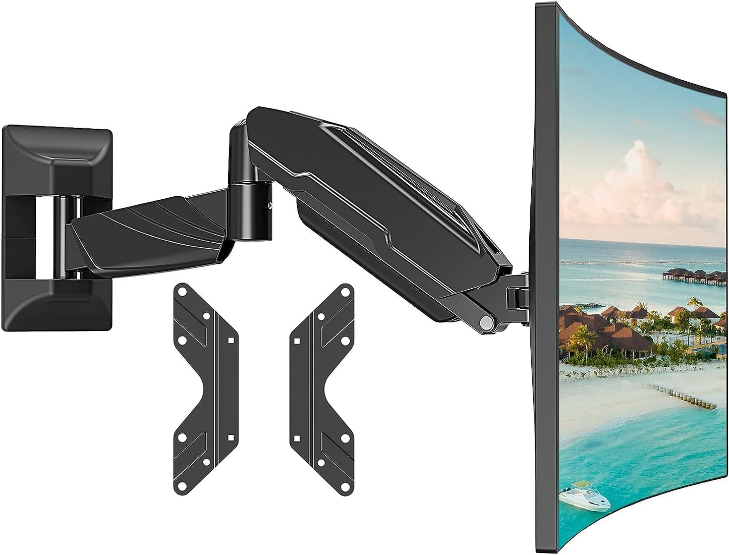 MOUNT PRO Monitor Wall Mount for Max 35 Inch/26.4lbs Ultrawide Computer Screen, Premium Heavy Duty Single Monitor Arm, Full Motion Wall Monitor Mount with VESA Extension Kit, Max VESA 200x200mm