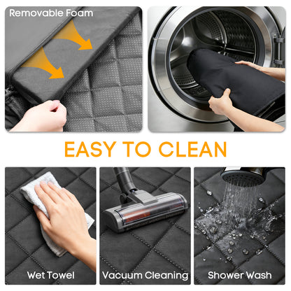 PETICON SUV Cargo Liner for Dogs, Waterproof Trunk Cover with Cushioned Sides to Protect Pet, Full Coverage Non-Slip Seat Cover for Trucks & SUVs with Bumper Flap Protector