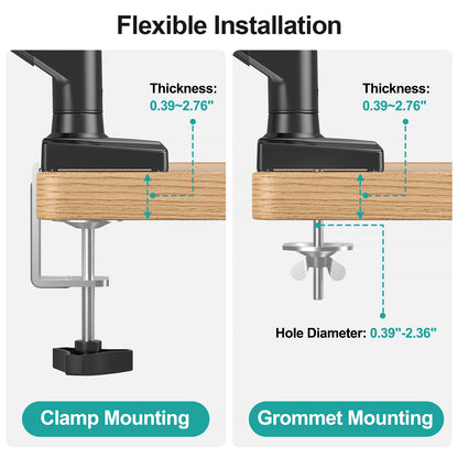 MOUNT PRO Laptop Arm Mount for Desk, 2 in 1 Function Monitor Laptop Stand, Fits Max 17" Notebook and 32" Computer Screen, Aluminum Single Monitor Holder with Adjustable Tray, Holds up to 22lbs