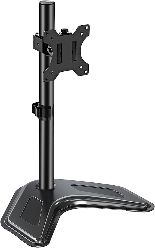 MOUNT PRO Single Monitor Stands Fits 13-32 inch/17.6 lbs Screen, Free Standing Computer Monitor Mount, Monitor Desk Stand with Adjustable Height/Tilt/Swivel/Rotation, VESA Monitor Stand 75x75 100x100