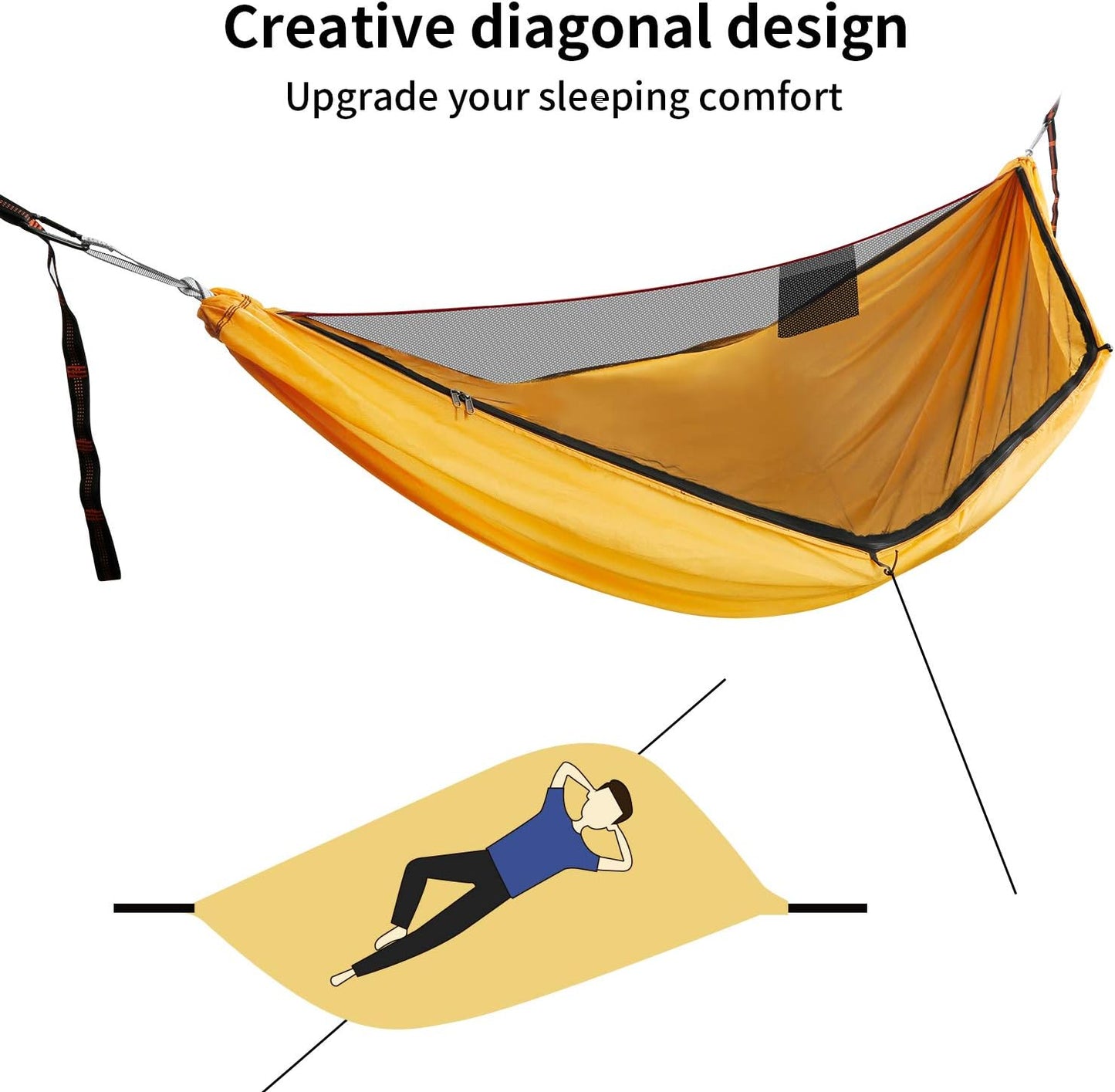 OUTLANDPRO Camping Hammock with Net G01401