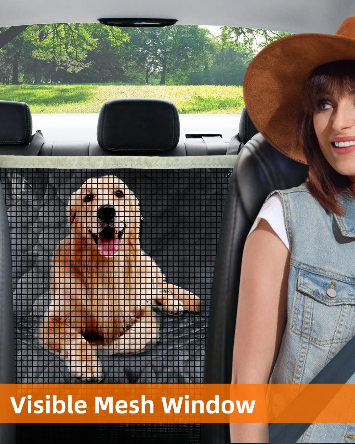  PETICON Dog Car Seat Cover with Mesh Window, 100% Waterproof Dog  Seat Cover for Back Seat, Scratchproof Dog Hammock for Cars, Trucks, SUVs,  Jeeps : Pet Supplies