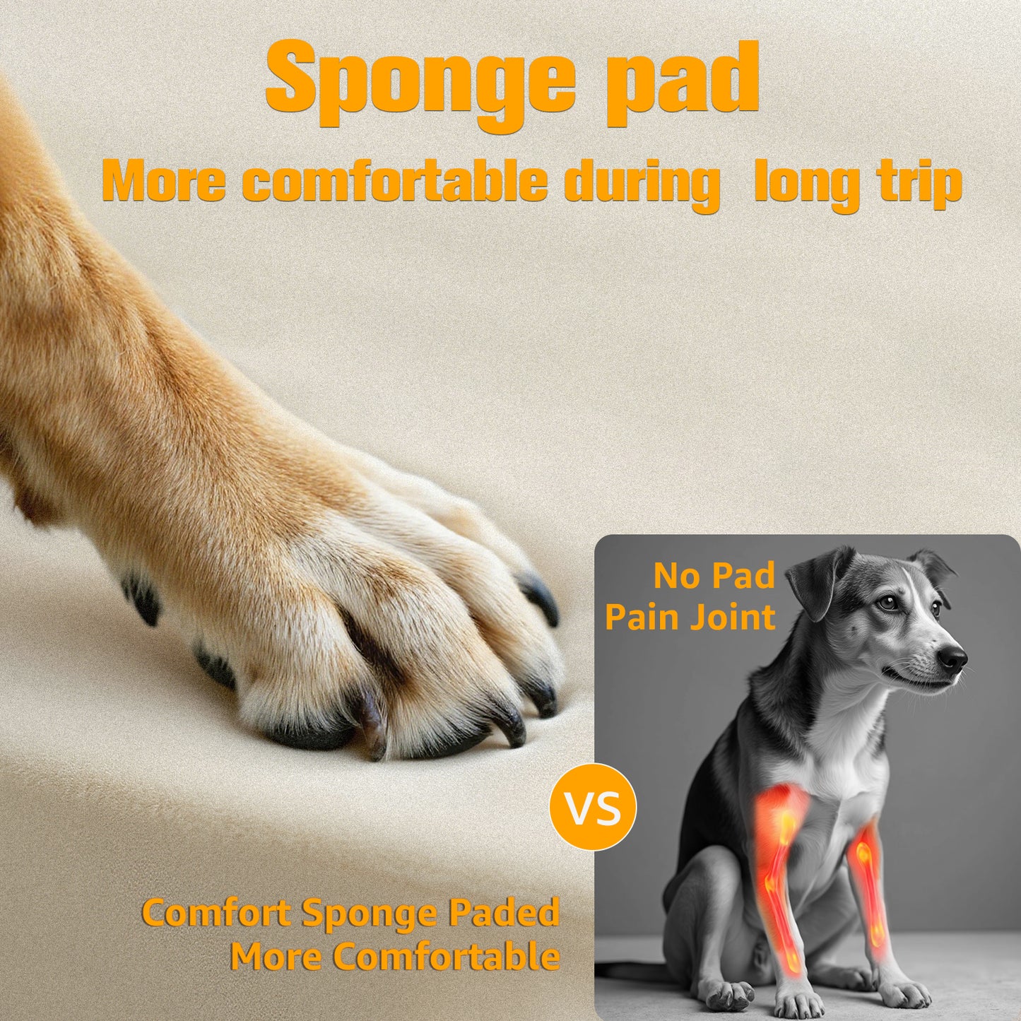 Back Seat Extender for Dogs, Hard Bottom Dog Car Seat Cover - Supports 400lbs, Rear Seat Pet Cover with Mesh Window, Waterproof Dog Hammock for Car SUV and Trucks