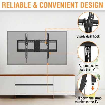 MOUNT PRO Tilting TV Wall Mount for Most 37-75 Inch TVs, TV Mount TV Bracket Holds up to 110lbs, Max 600x400mm