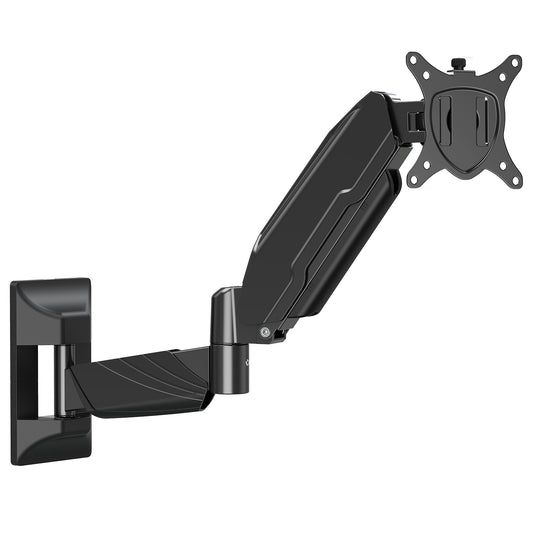 MOUNT PRO Monitor Wall Mount for 13 to 32 Inch Computer Screens, Single Monitor Arm with Tilt/Swivel/Rotation Adjustable, Gas Spring Wall Monitor Mount Holds up to 17.6lbs, Vesa Wall Mount 100x100